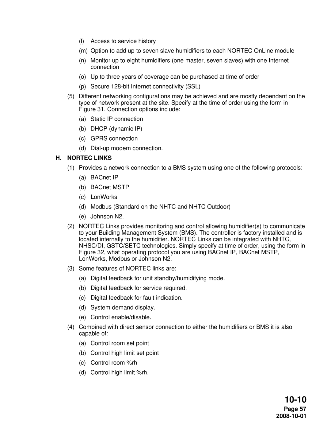 Nortec NHTC, NHPC manual Nortec Links 