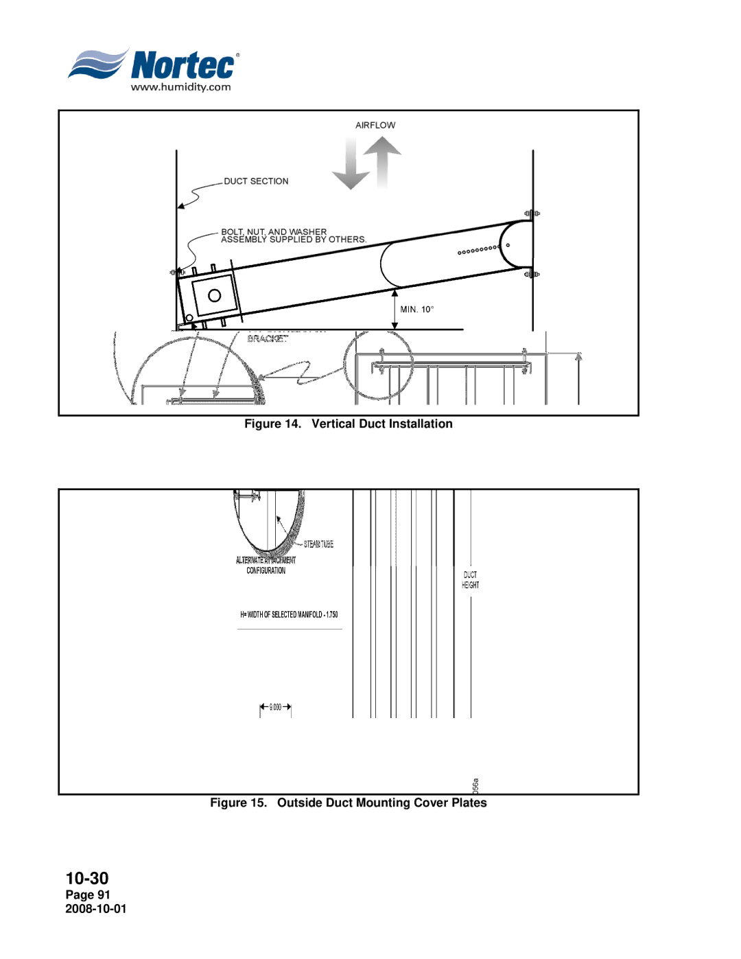 Nortec NHTC, NHPC manual Vertical Duct Installation 