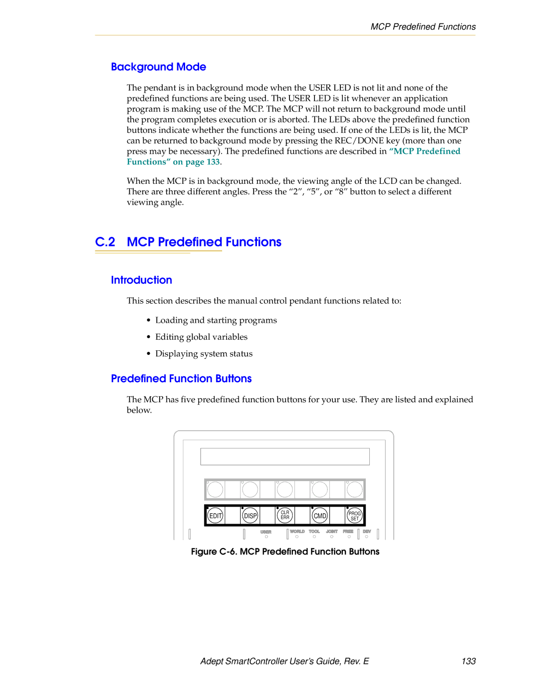 Nortech Systems RS-232/TERM, XUSR MCP Predefined Functions, Background Mode, Introduction, Predefined Function Buttons 