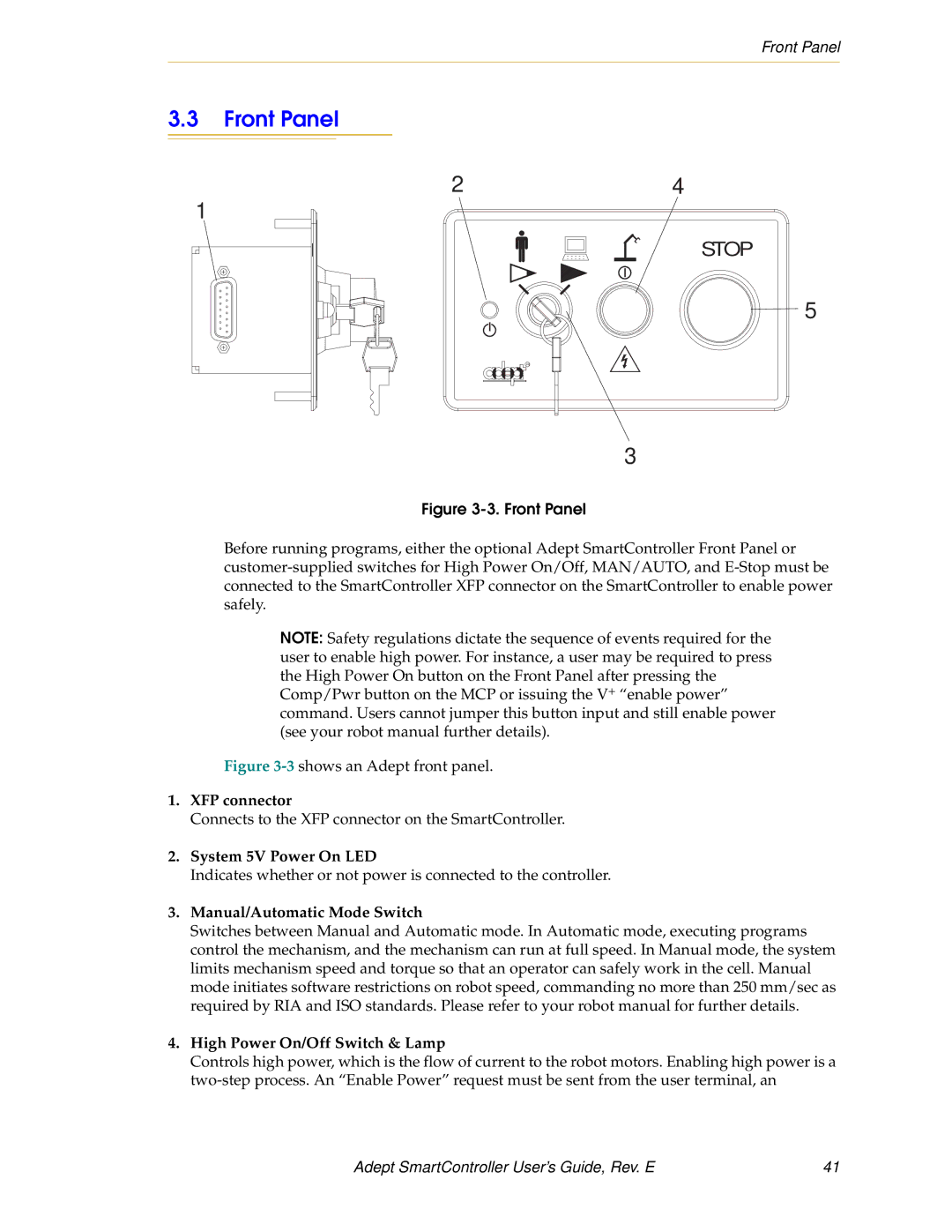 Nortech Systems RS-232/TERM, XUSR, RS-422/485, XSYS manual Front Panel, System 5V Power On LED, Manual/Automatic Mode Switch 