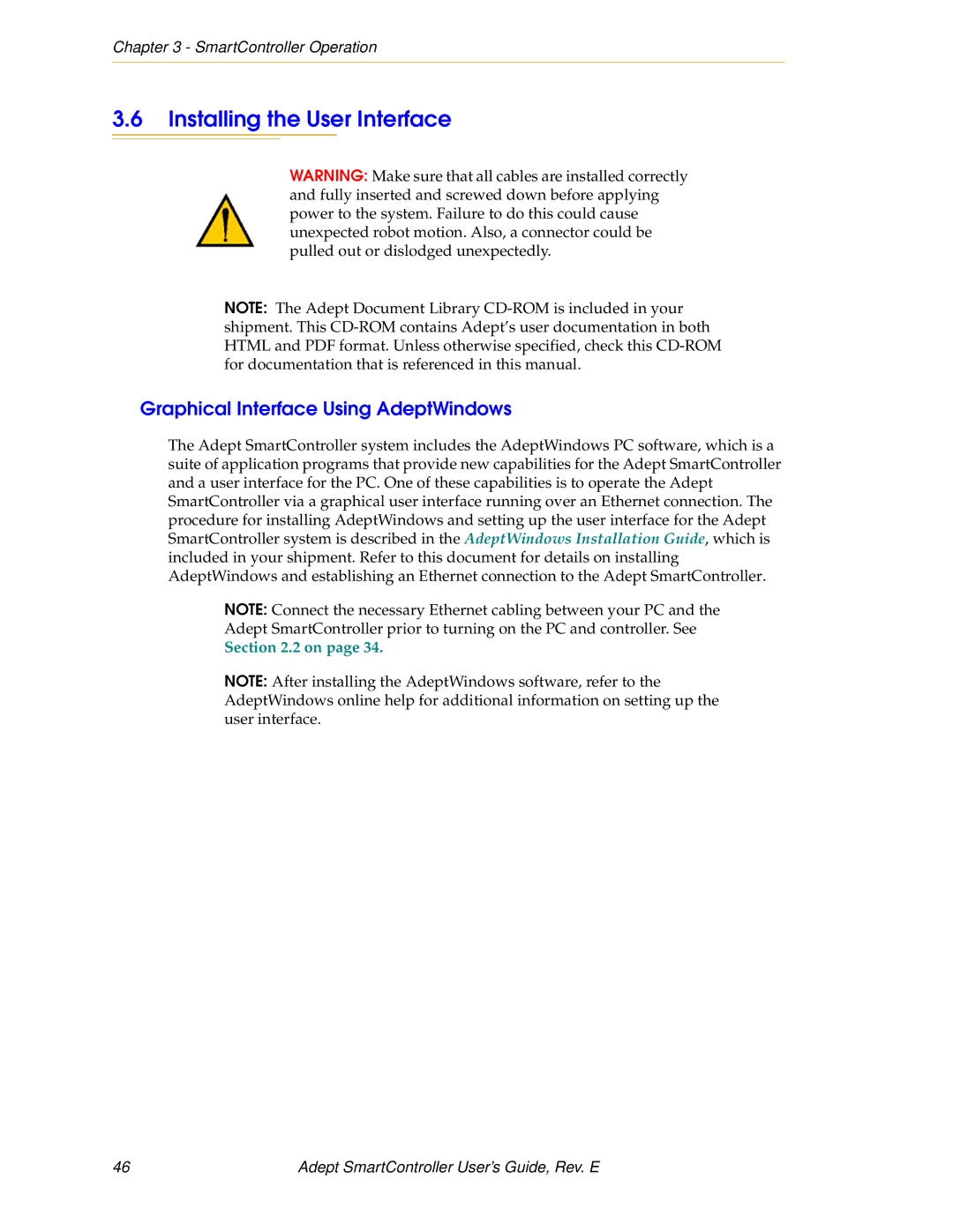 Nortech Systems RS-422/485, XUSR, RS-232/TERM, XSYS Installing the User Interface, Graphical Interface Using AdeptWindows 