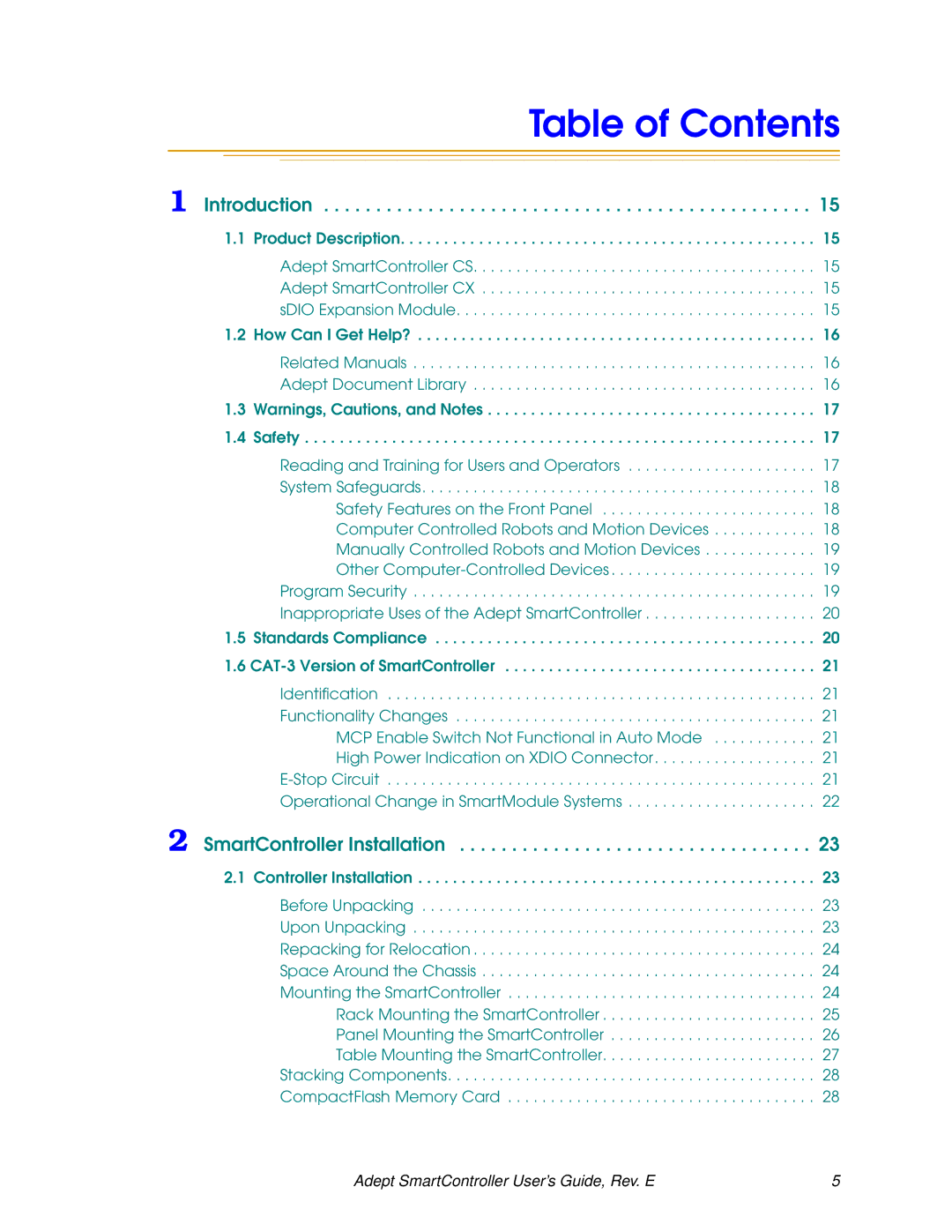 Nortech Systems RS-232/TERM, XUSR, RS-422/485, XSYS manual Table of Contents 