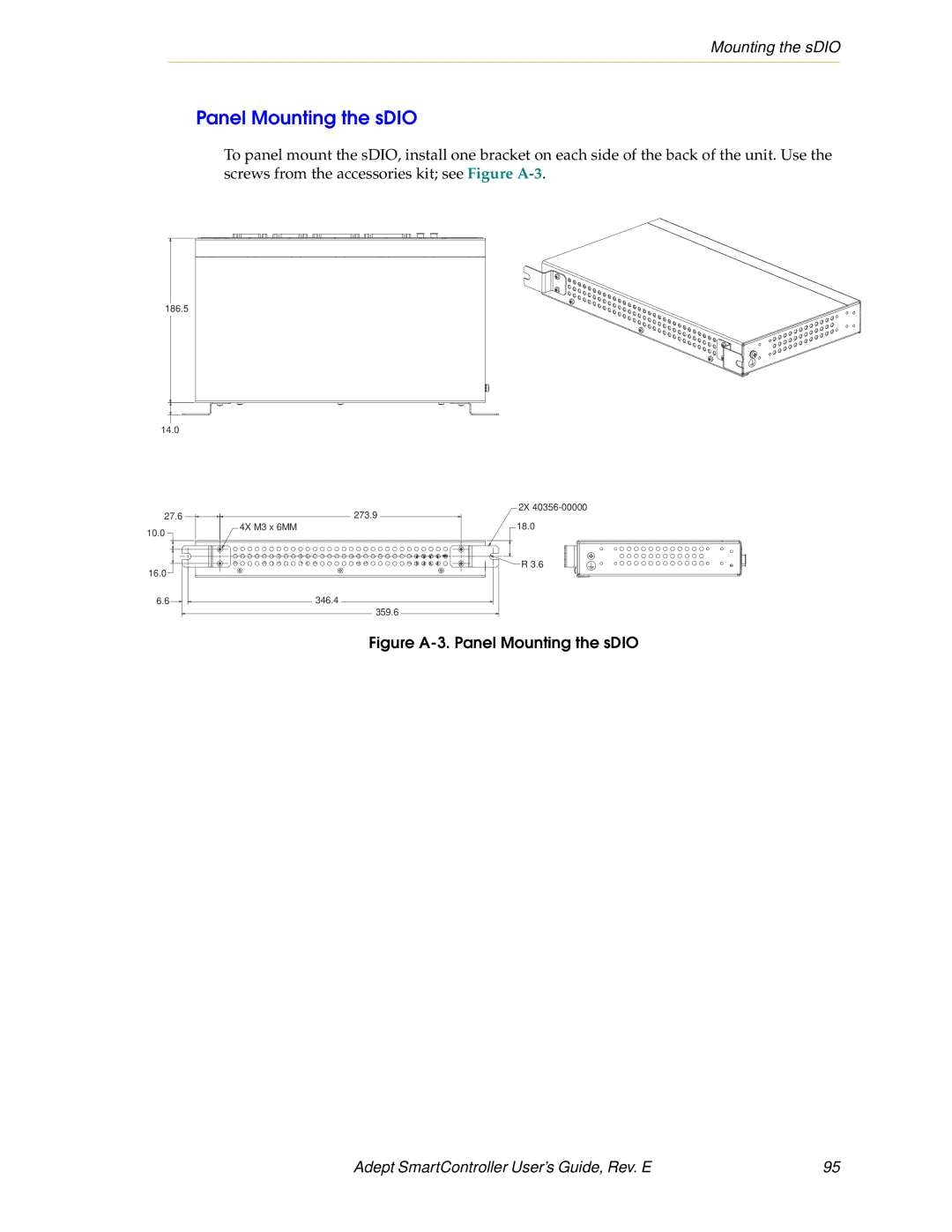 Nortech Systems XSYS, XUSR, RS-232/TERM, RS-422/485 manual Panel Mounting the sDIO 