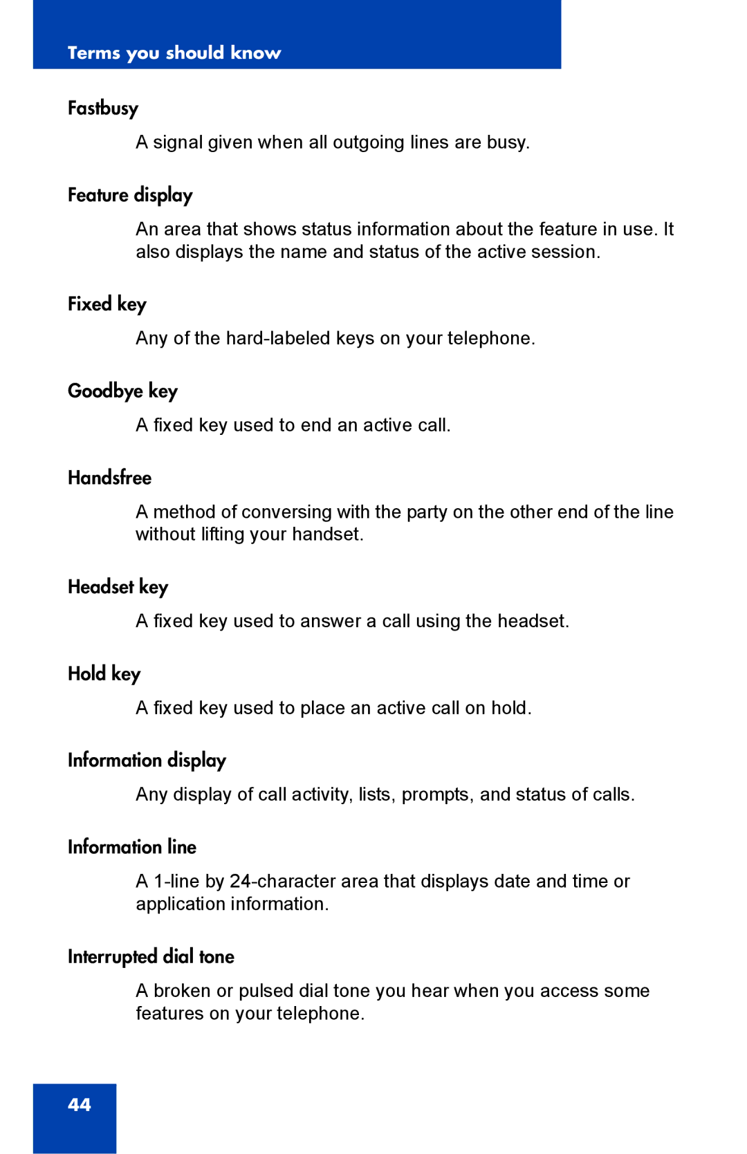 Nortel Networks 1000 manual Terms you should know 