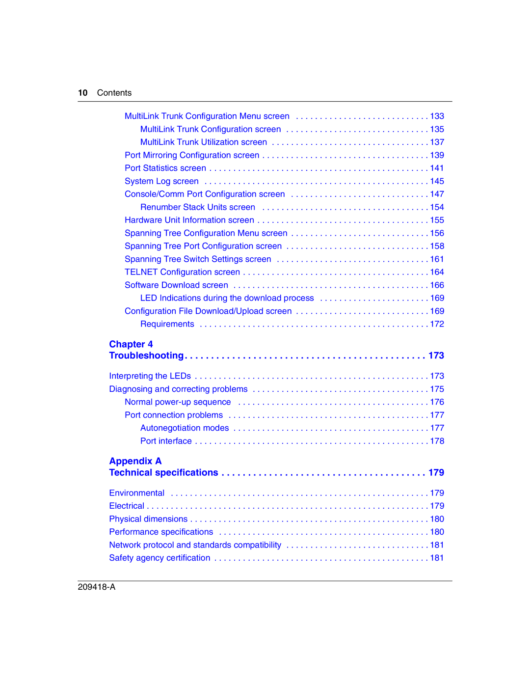 Nortel Networks 1000BASE-LX, 1000BASE-SX, 1000ASE-XD, 1000BASE-ZX manual Chapter Troubleshooting 