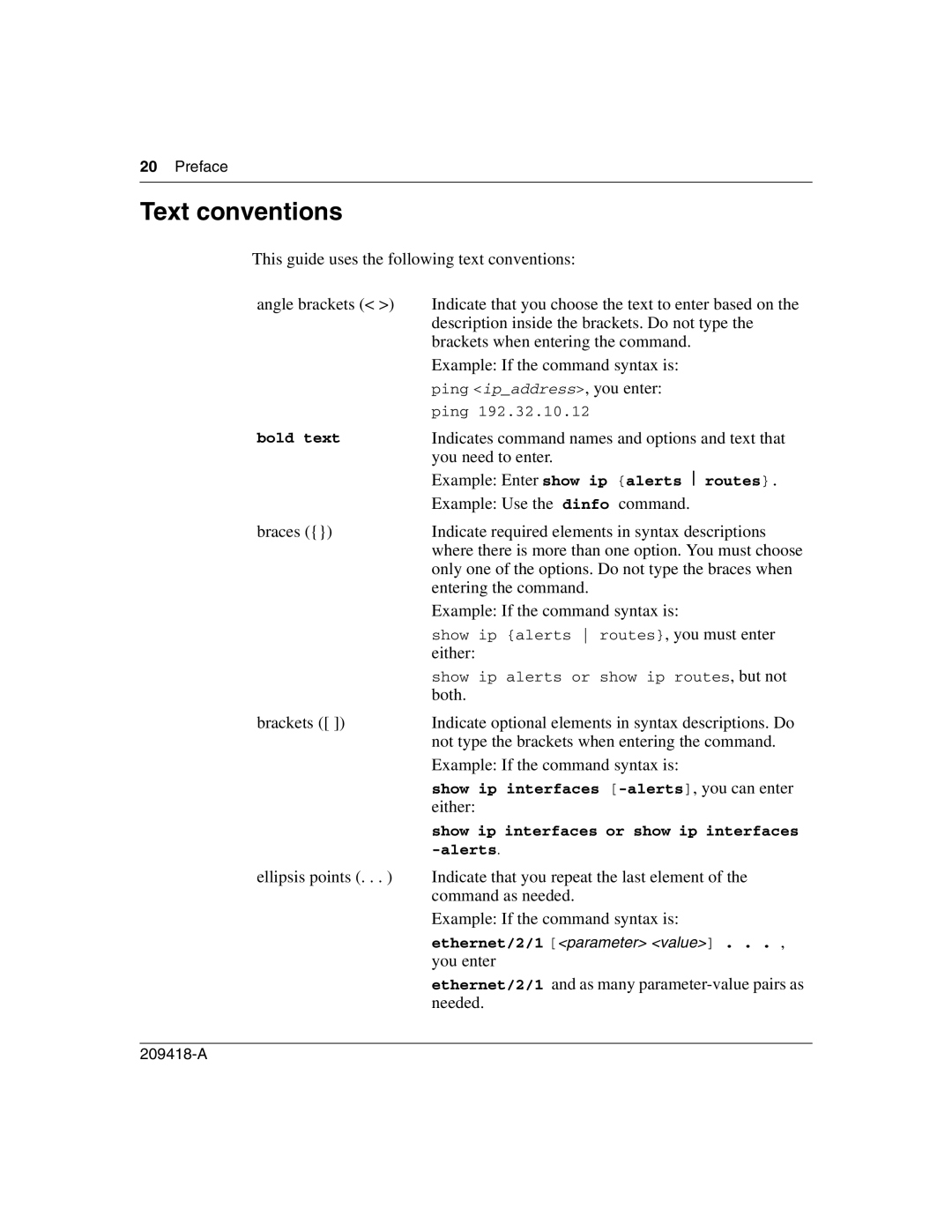 Nortel Networks 1000BASE-SX, 1000ASE-XD, 1000BASE-LX, 1000BASE-ZX manual Text conventions 