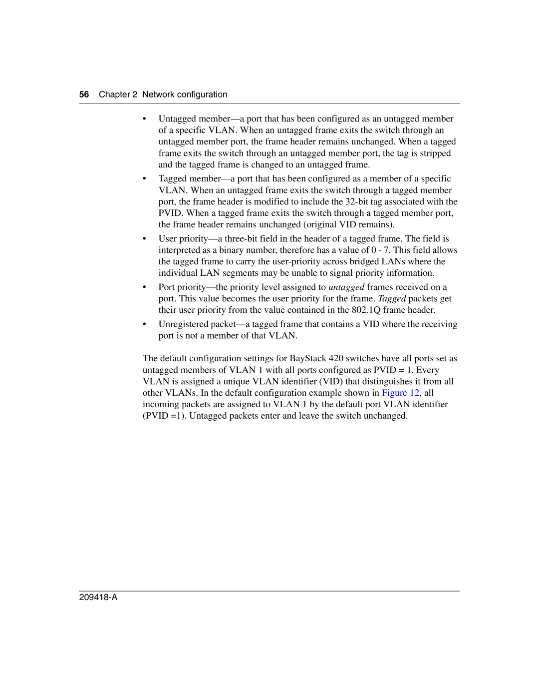 Nortel Networks 1000BASE-SX, 1000ASE-XD, 1000BASE-LX, 1000BASE-ZX manual Network configuration 