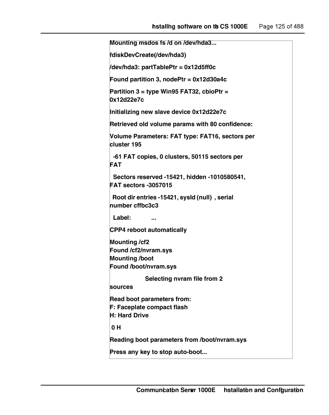 Nortel Networks warranty Installing software on the CS 1000E Page 125 