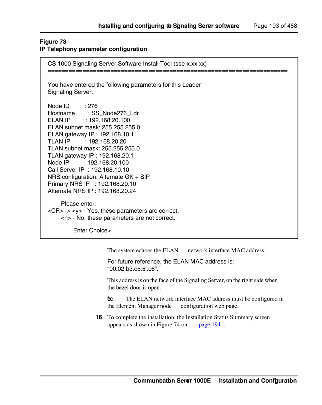 Nortel Networks 1000E warranty IP Telephony parameter configuration, Nrs Ip 