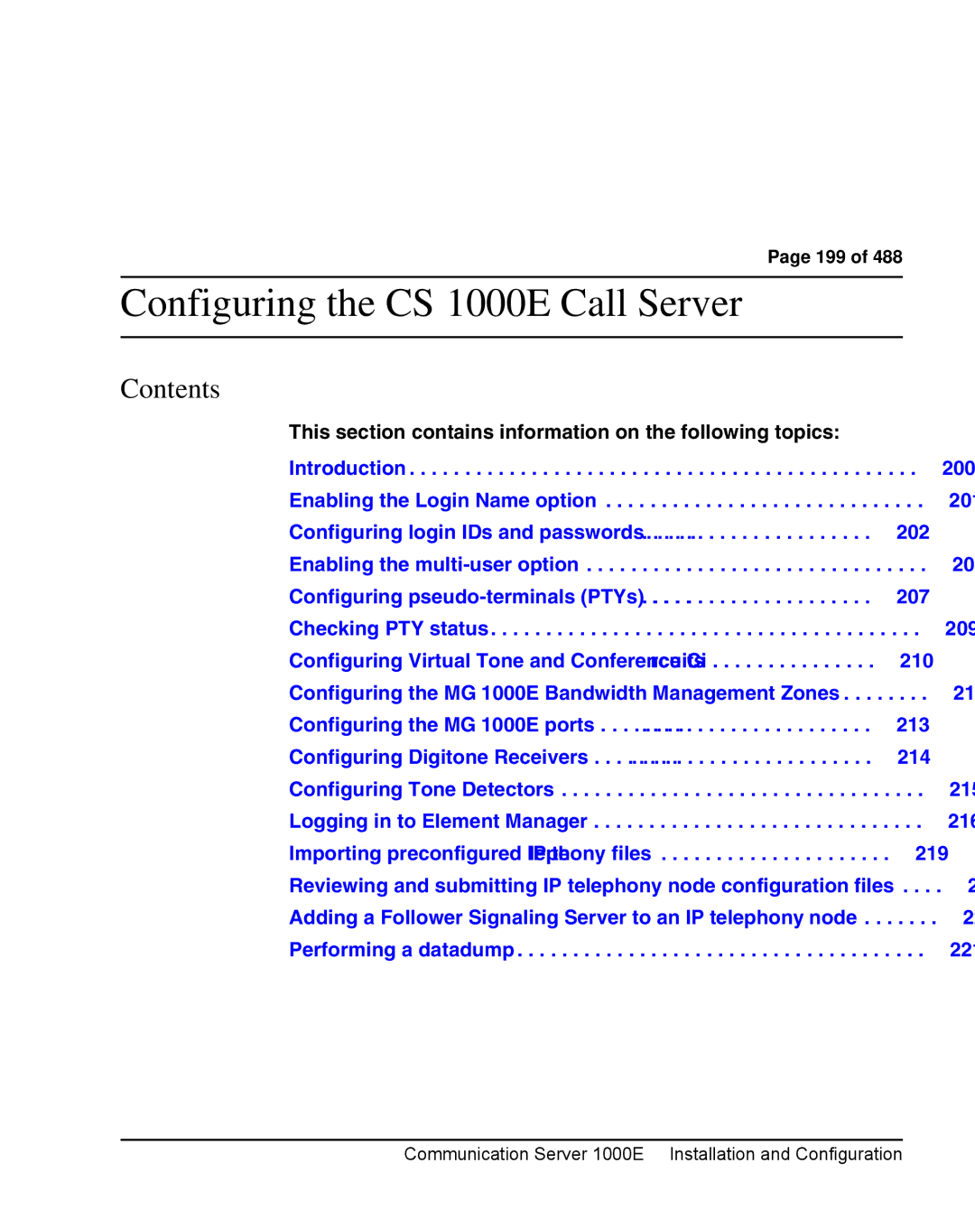 Nortel Networks warranty Configuring the CS 1000E Call Server, Contents 