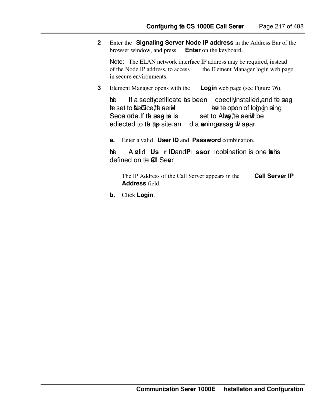 Nortel Networks 1000E warranty Address field 