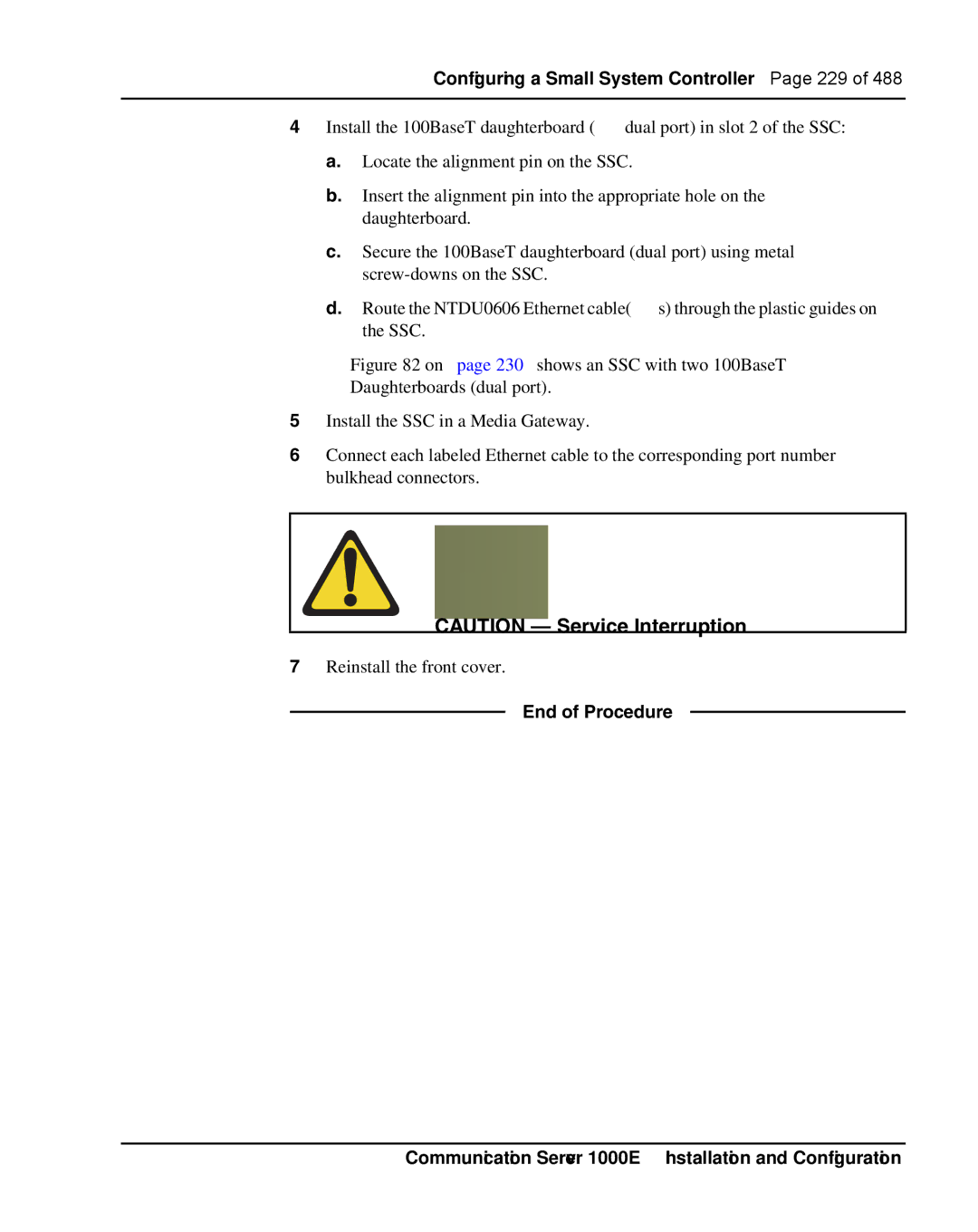 Nortel Networks 1000E warranty 229 