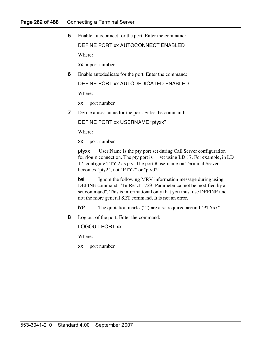 Nortel Networks 1000E warranty Where Xx = port number Standard 4.00 September 