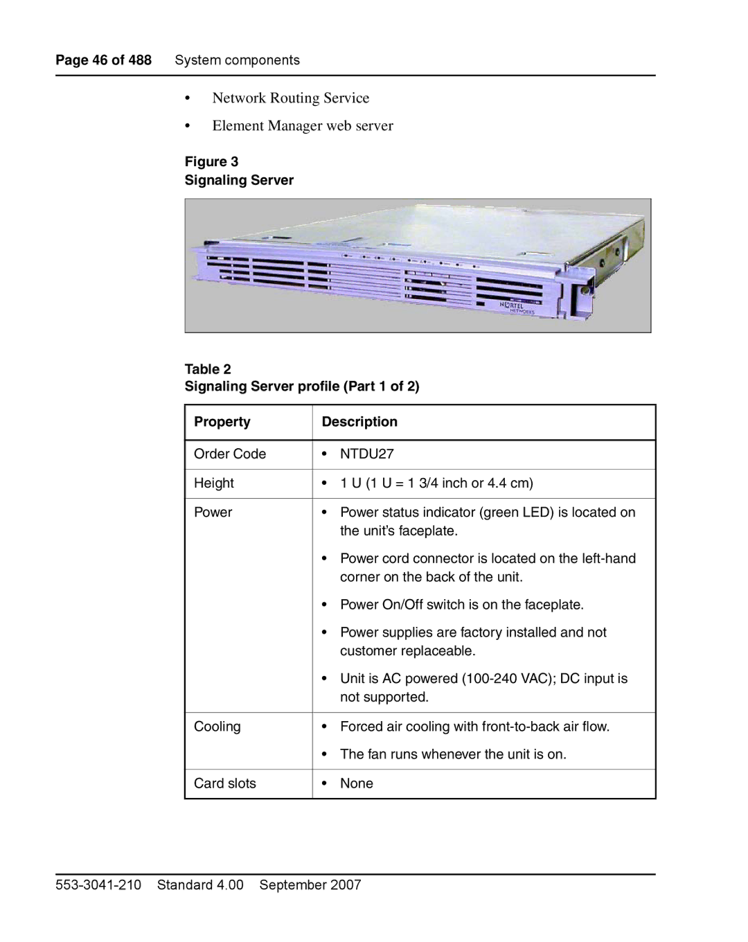 Nortel Networks 1000E warranty Network Routing Service Element Manager web server, NTDU27 