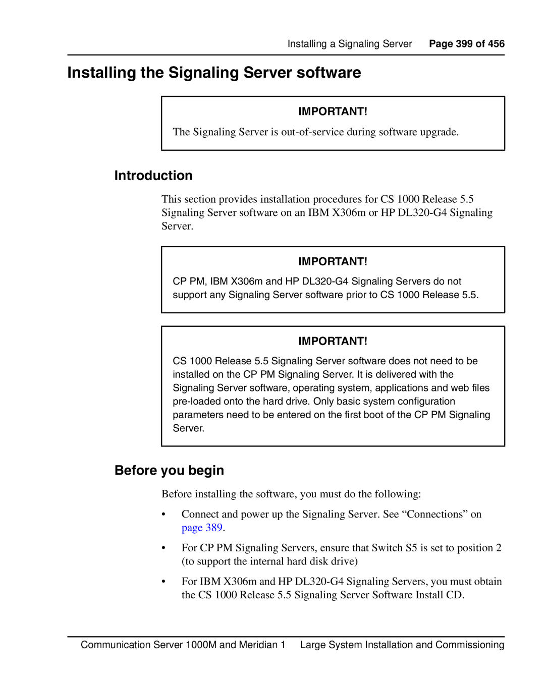 Nortel Networks 1000M warranty Installing the Signaling Server software, Introduction 