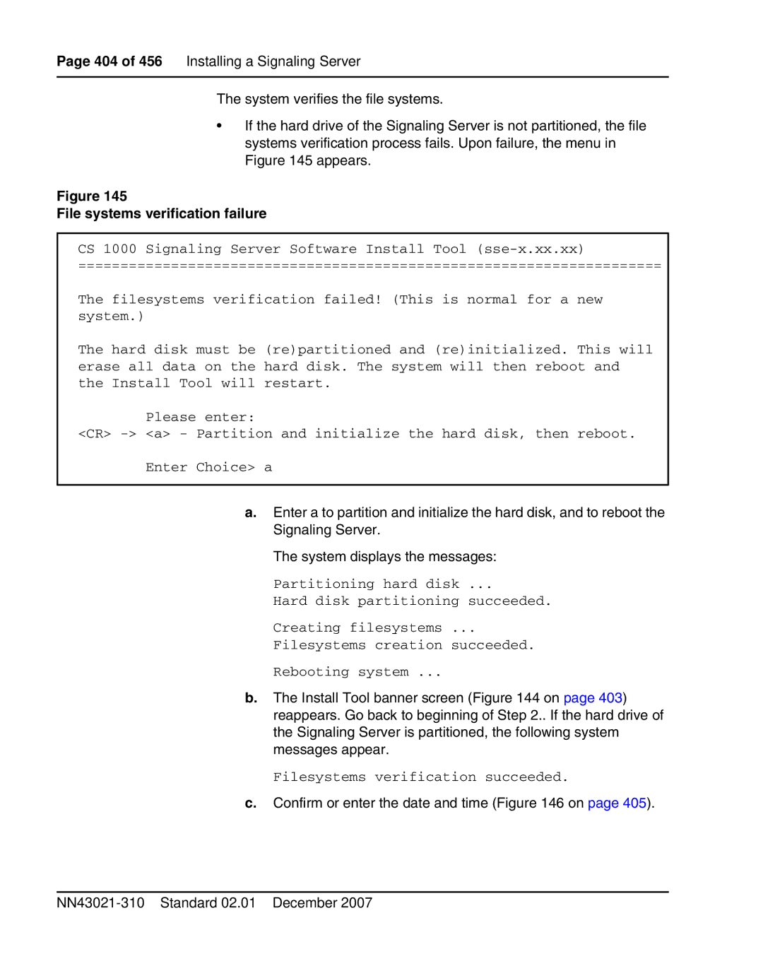 Nortel Networks 1000M warranty File systems verification failure 