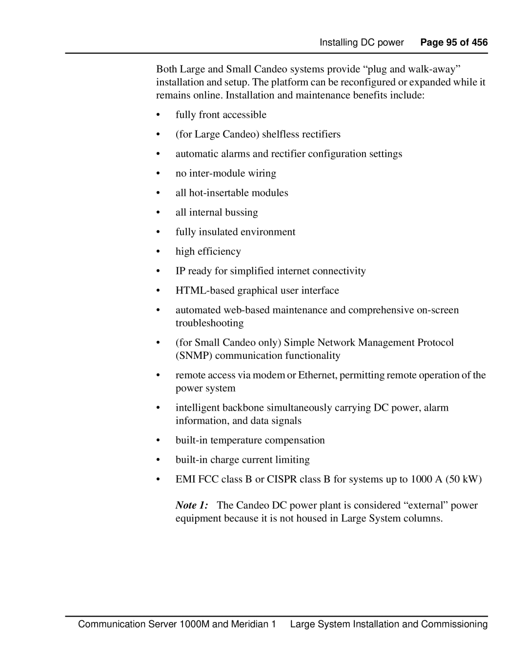 Nortel Networks 1000M warranty Installing DC power Page 95 