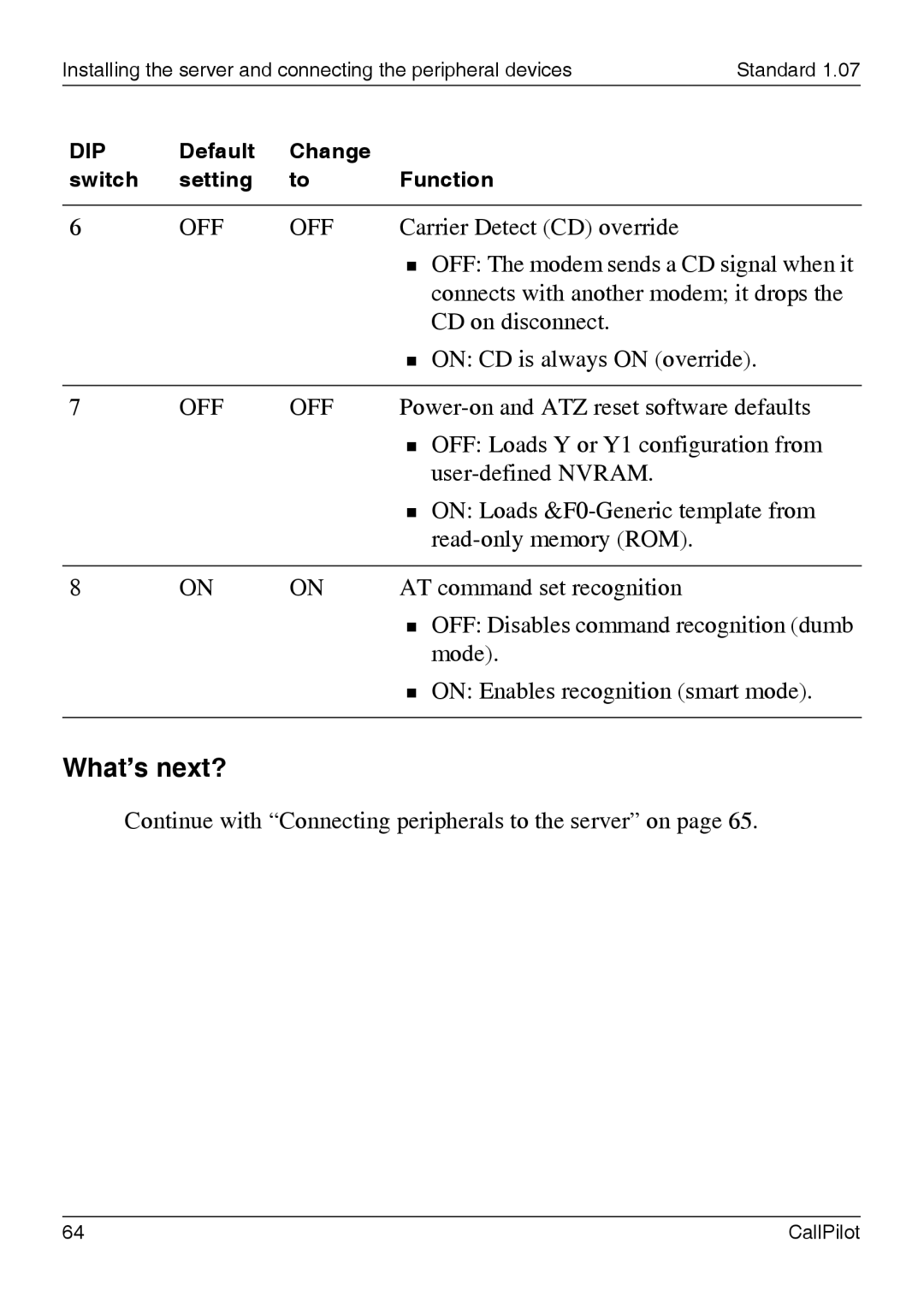 Nortel Networks 1002rp manual Carrier Detect CD override 