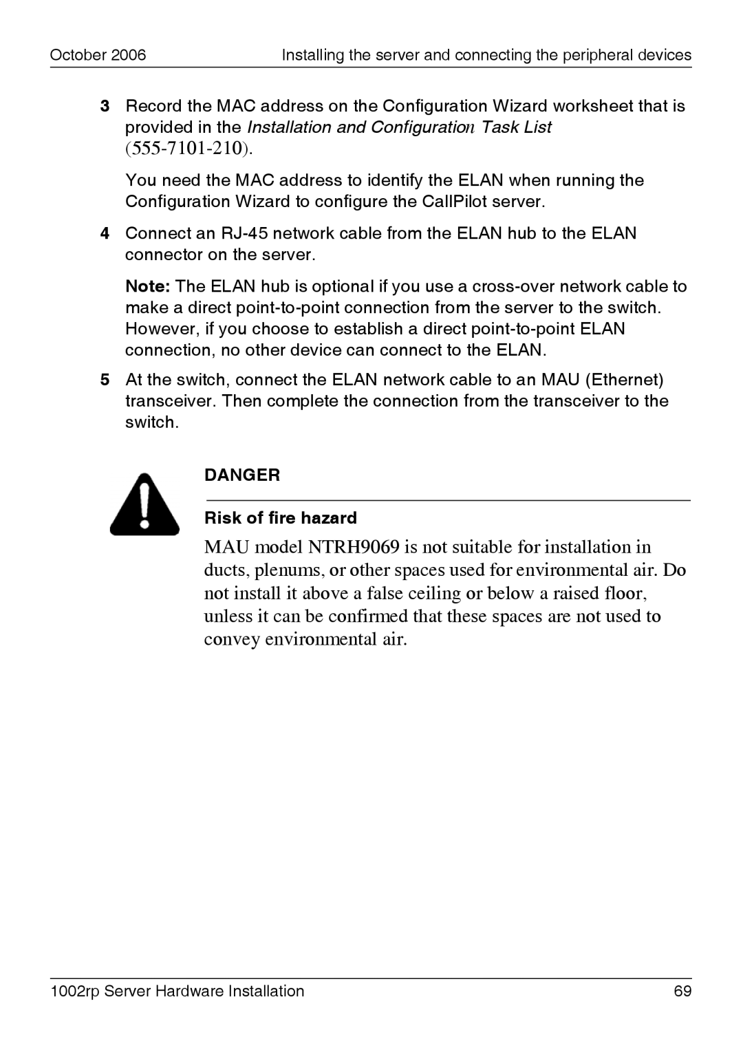 Nortel Networks 1002rp manual 555-7101-210 