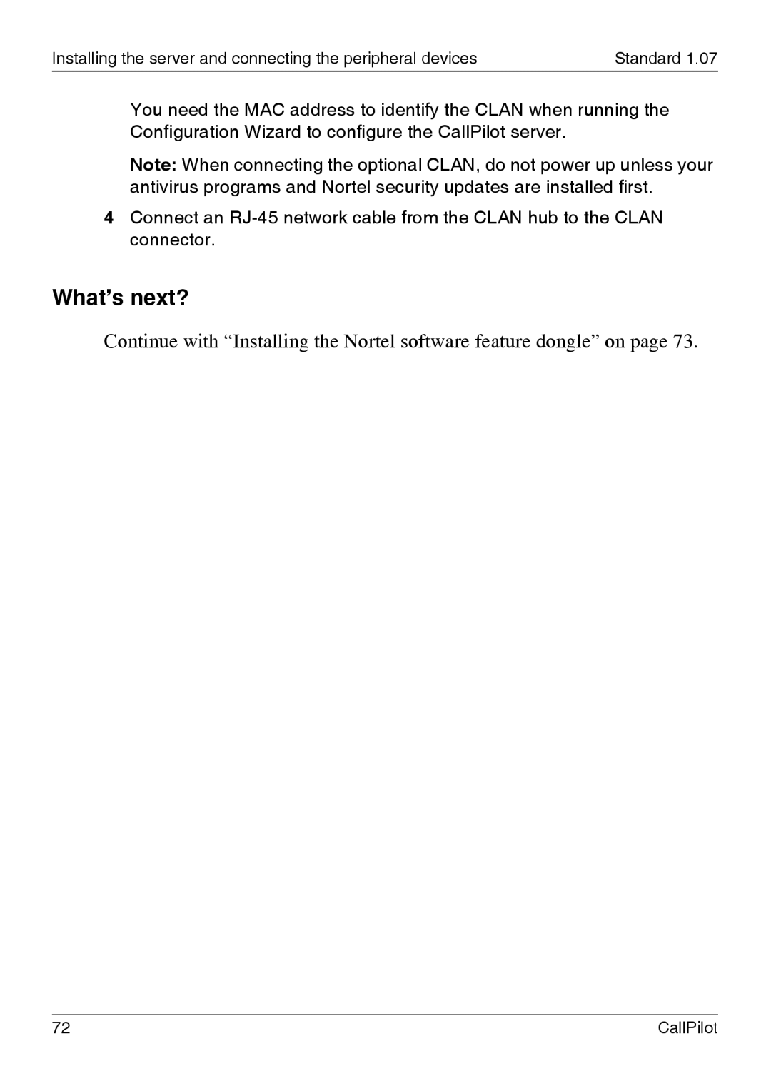 Nortel Networks 1002rp manual Installing the server and connecting the peripheral devices 