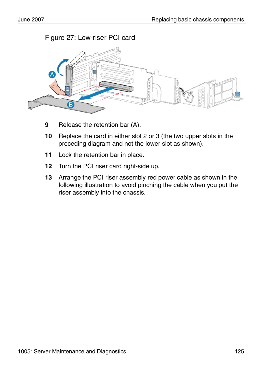 Nortel Networks 1005r manual Low-riser PCI card 