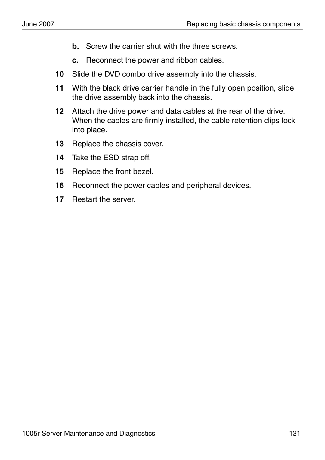 Nortel Networks manual 1005r Server Maintenance and Diagnostics 131 