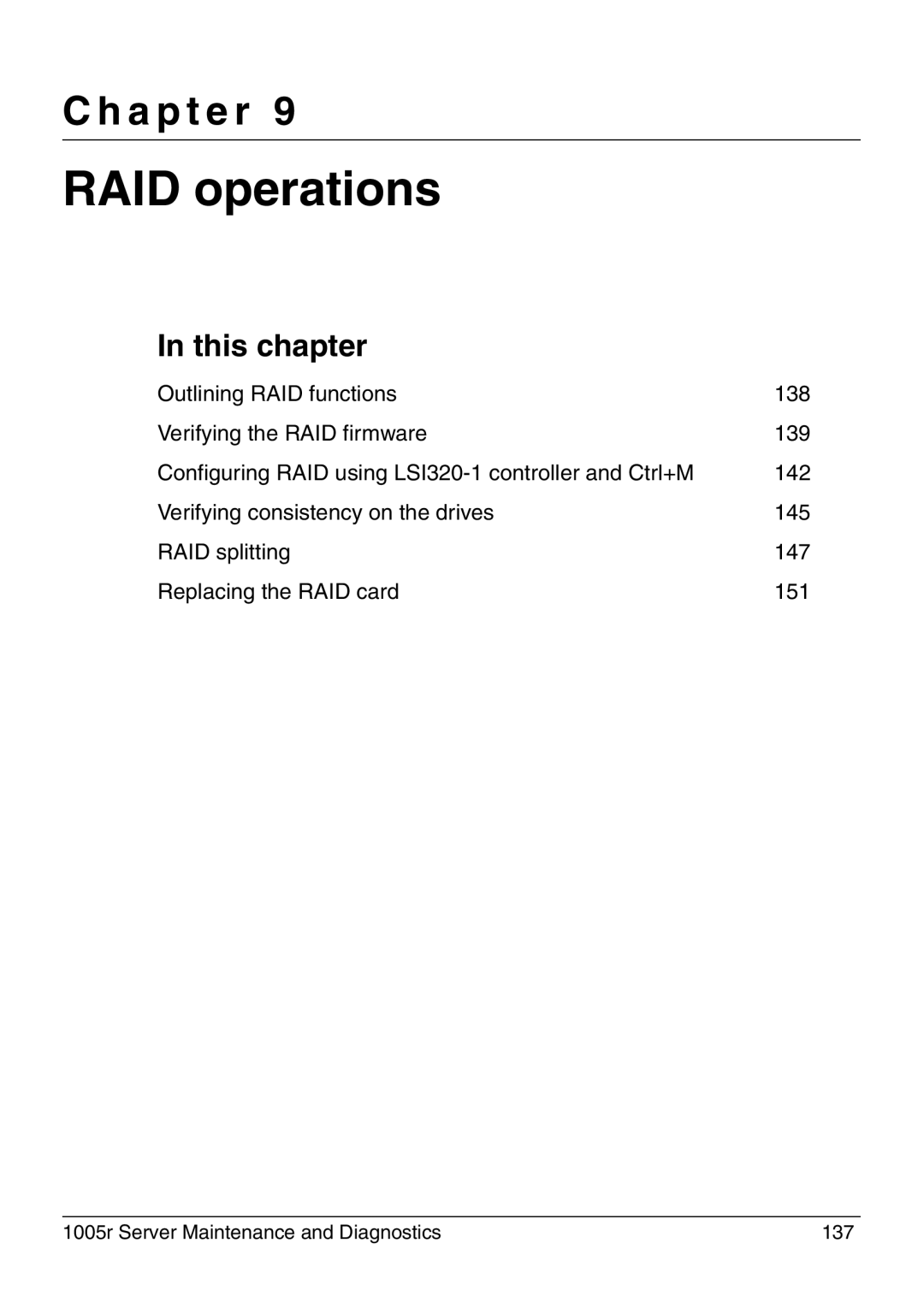 Nortel Networks 1005r manual RAID operations, A p t e r 