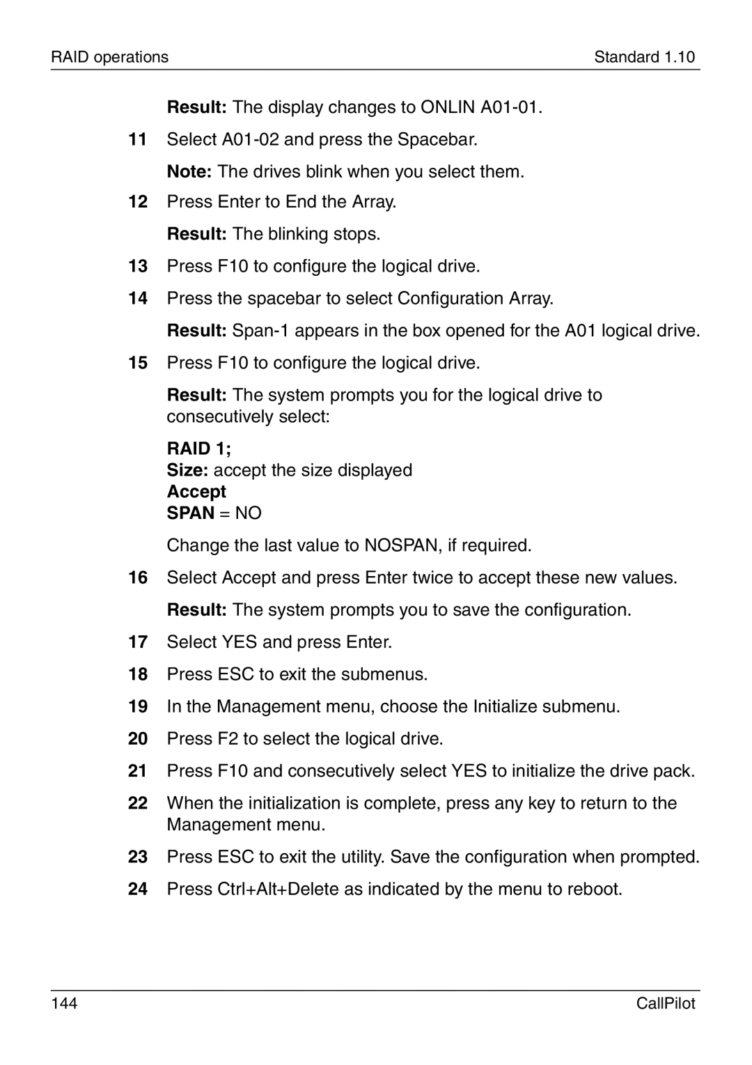 Nortel Networks 1005r manual Raid 