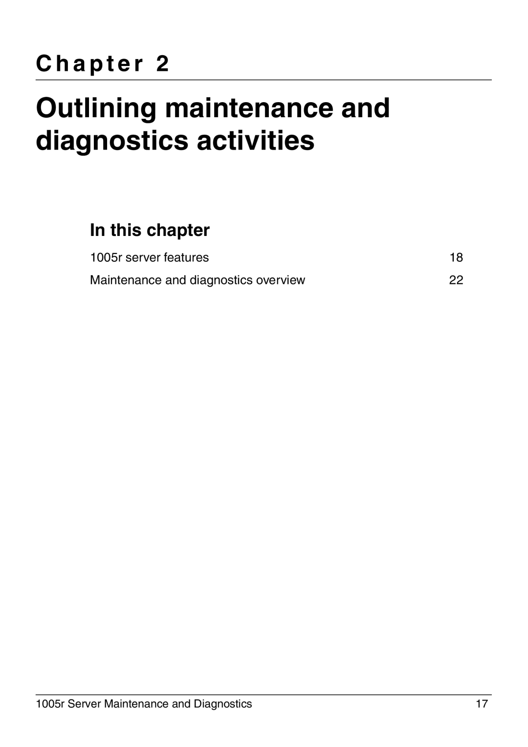 Nortel Networks 1005r manual Outlining maintenance and diagnostics activities, This chapter 