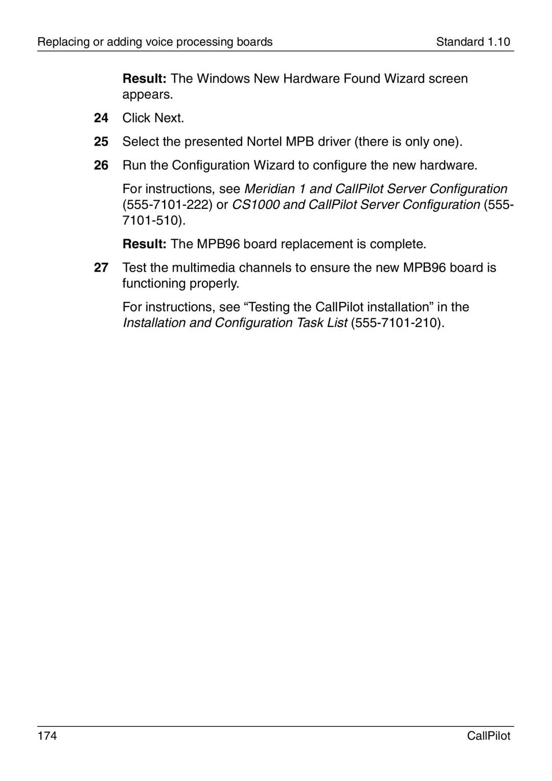 Nortel Networks 1005r manual CallPilot 