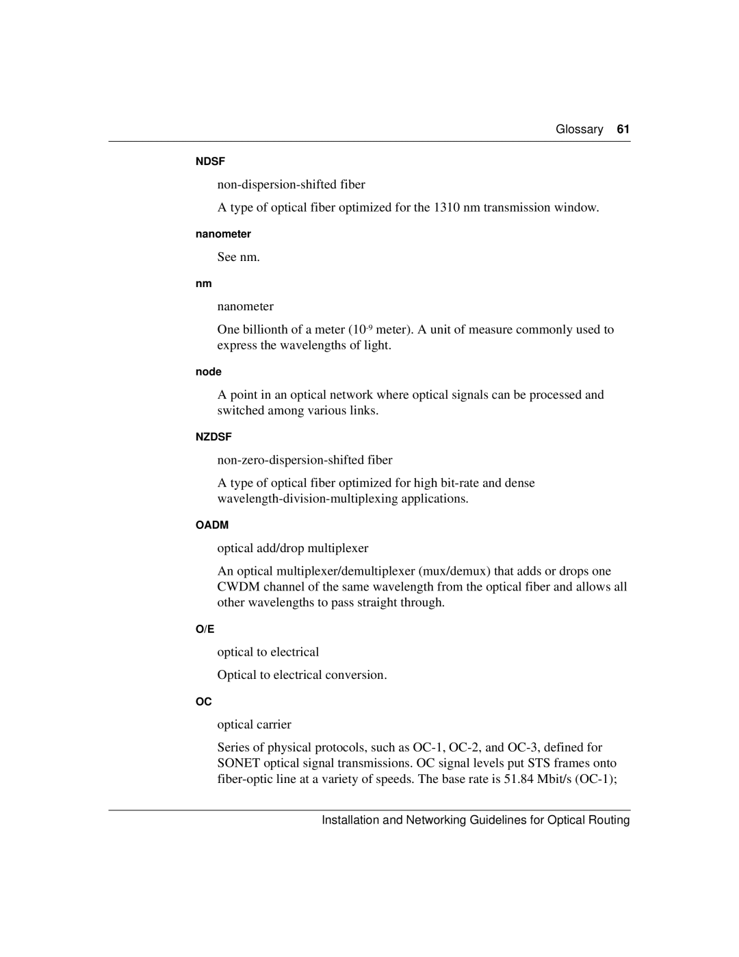 Nortel Networks 10396EA, 10292FA manual Ndsf 