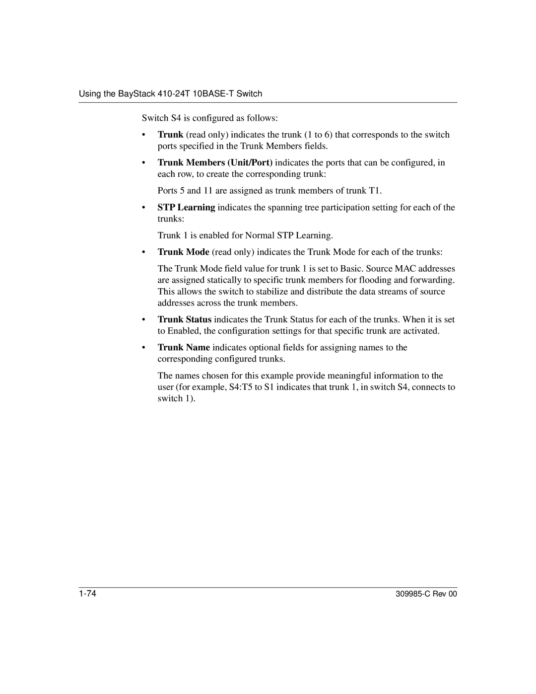 Nortel Networks manual Using the BayStack 410-24T 10BASE-T Switch 