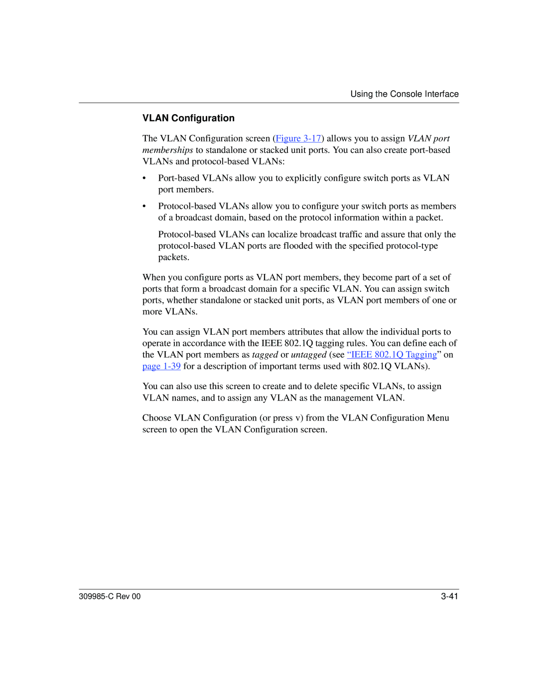 Nortel Networks 10BASE-T manual Vlan Configuration 