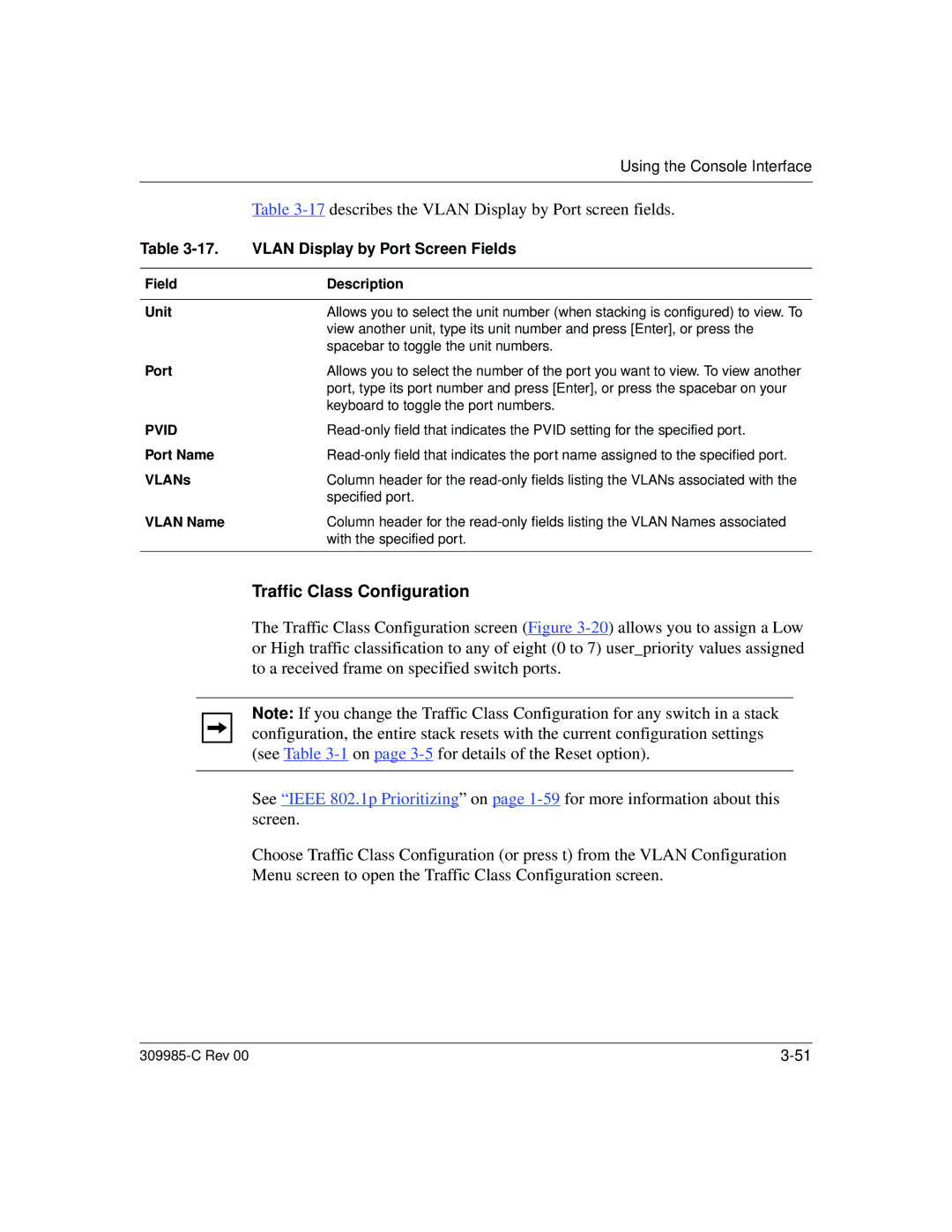 Nortel Networks 10BASE-T manual Traffic Class Configuration 