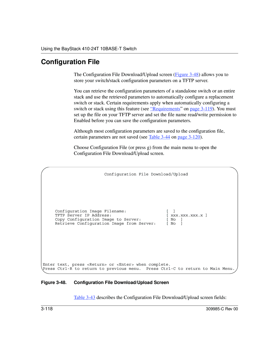 Nortel Networks 10BASE-T manual Configuration File Download/Upload Screen 