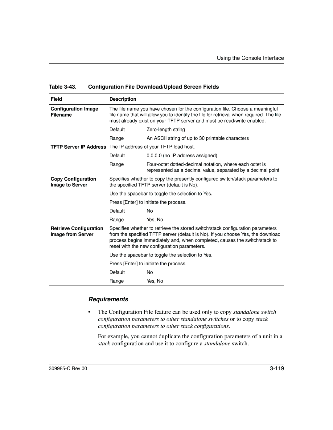 Nortel Networks 10BASE-T manual Configuration File Download/Upload Screen Fields, Copy Configuration, Image to Server 