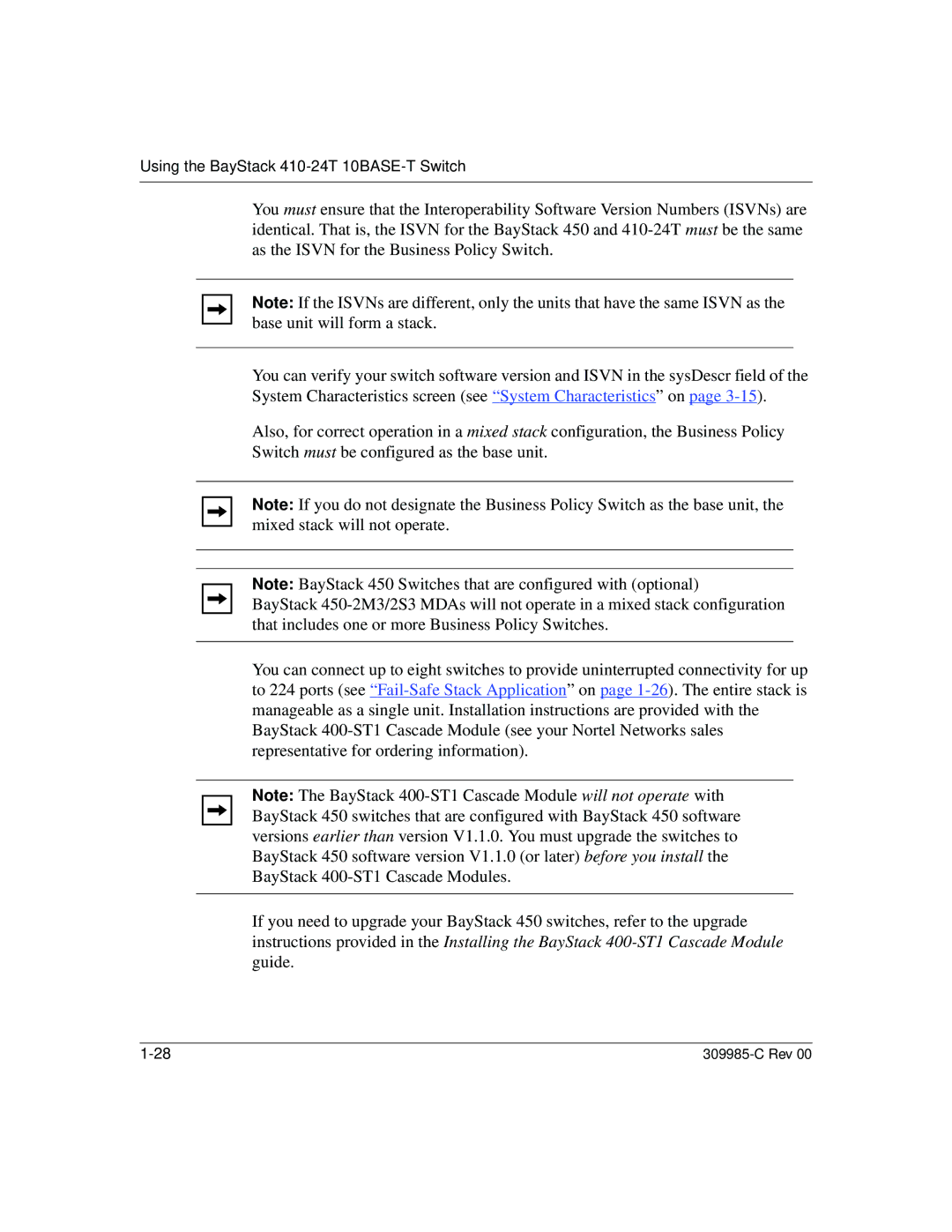 Nortel Networks manual Using the BayStack 410-24T 10BASE-T Switch 