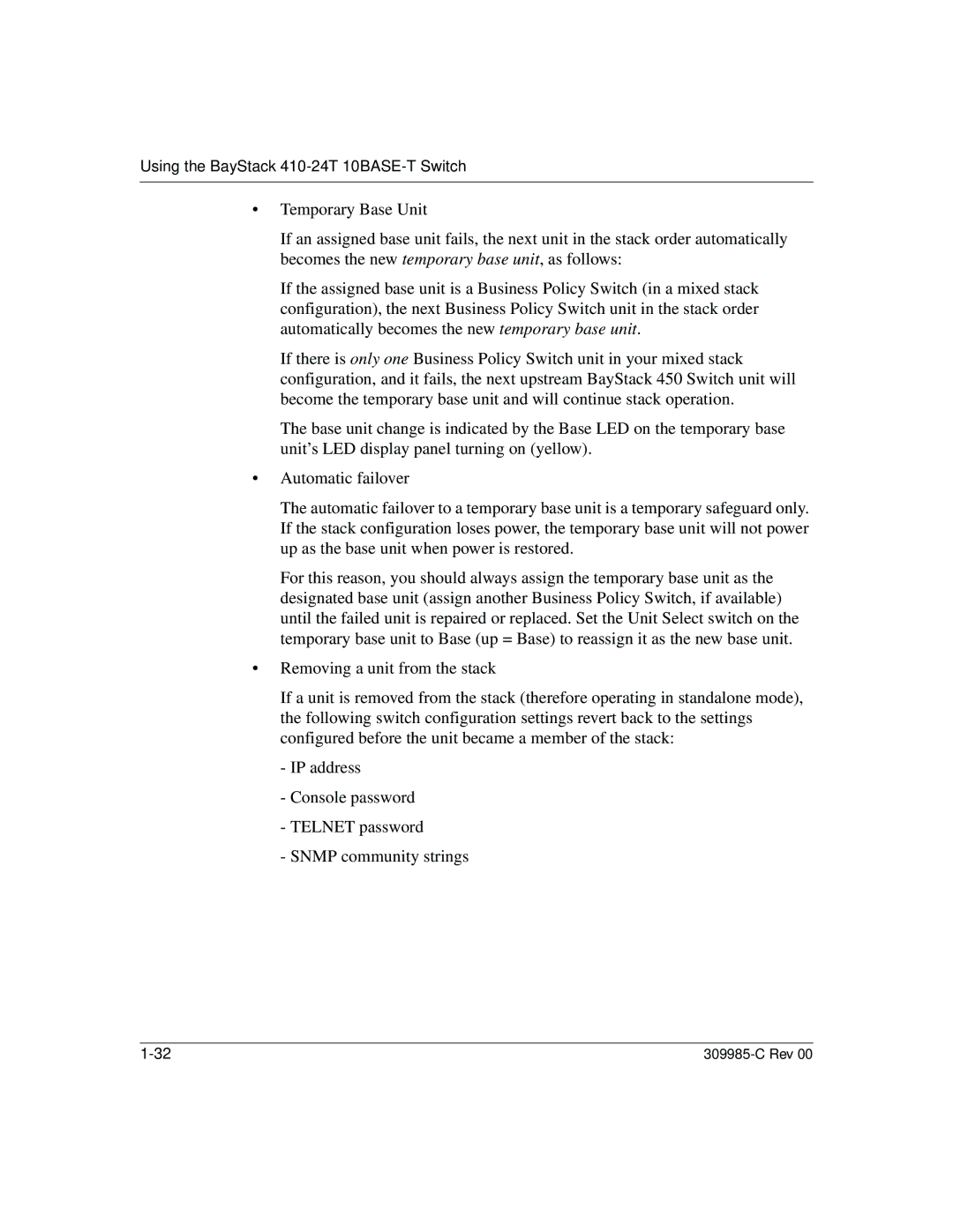 Nortel Networks manual Using the BayStack 410-24T 10BASE-T Switch 