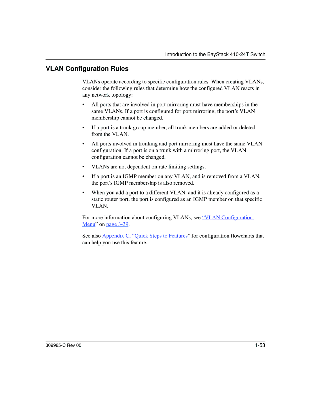 Nortel Networks 10BASE-T manual Vlan Configuration Rules 