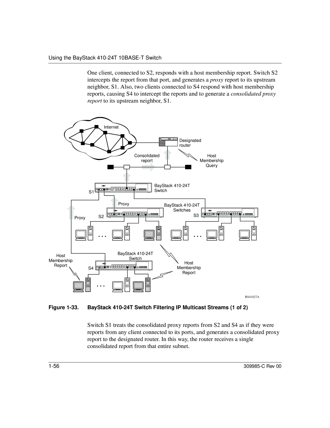 Nortel Networks 10BASE-T manual BayStack 410-24T Switch Filtering IP Multicast Streams 1 