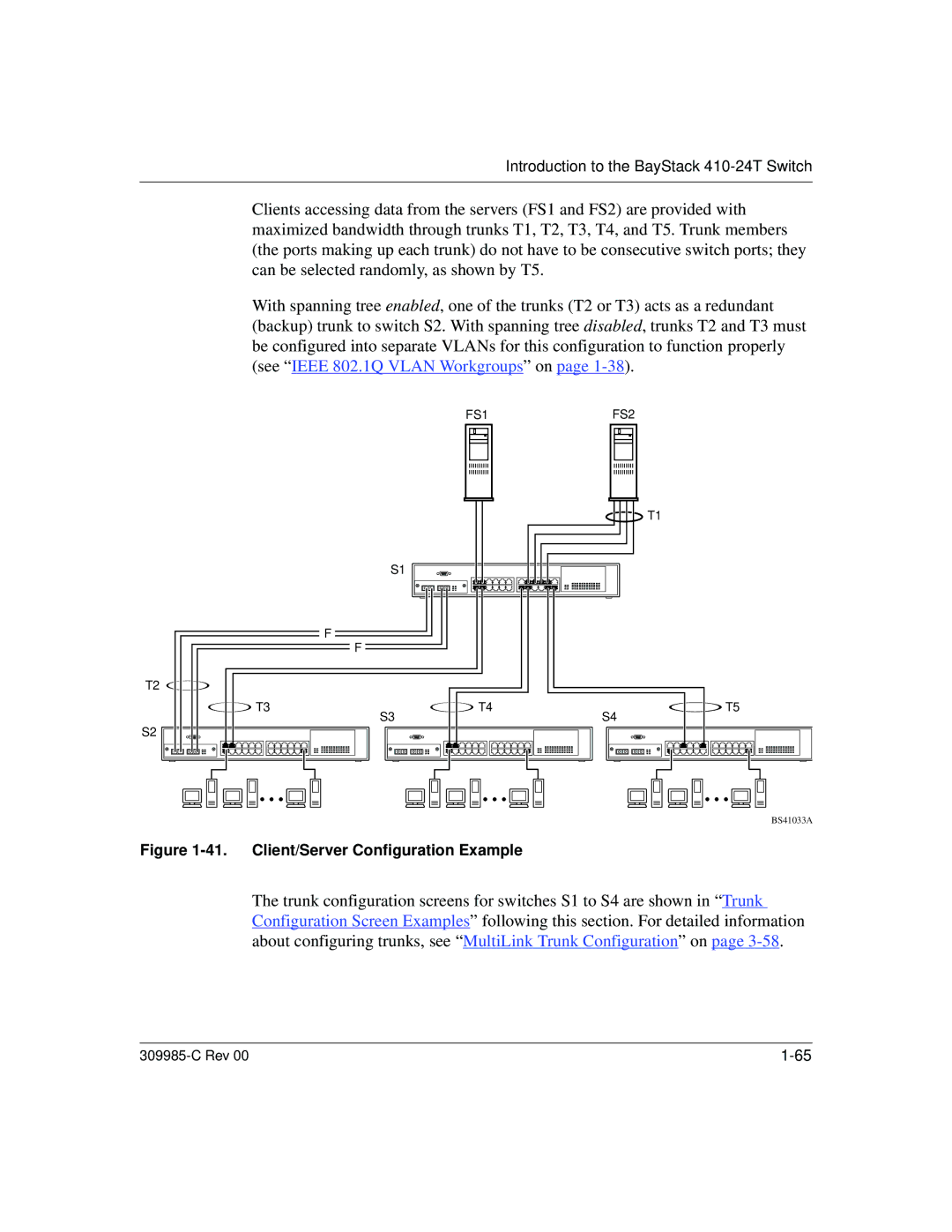 Nortel Networks 10BASE-T manual Client/Server Configuration Example 