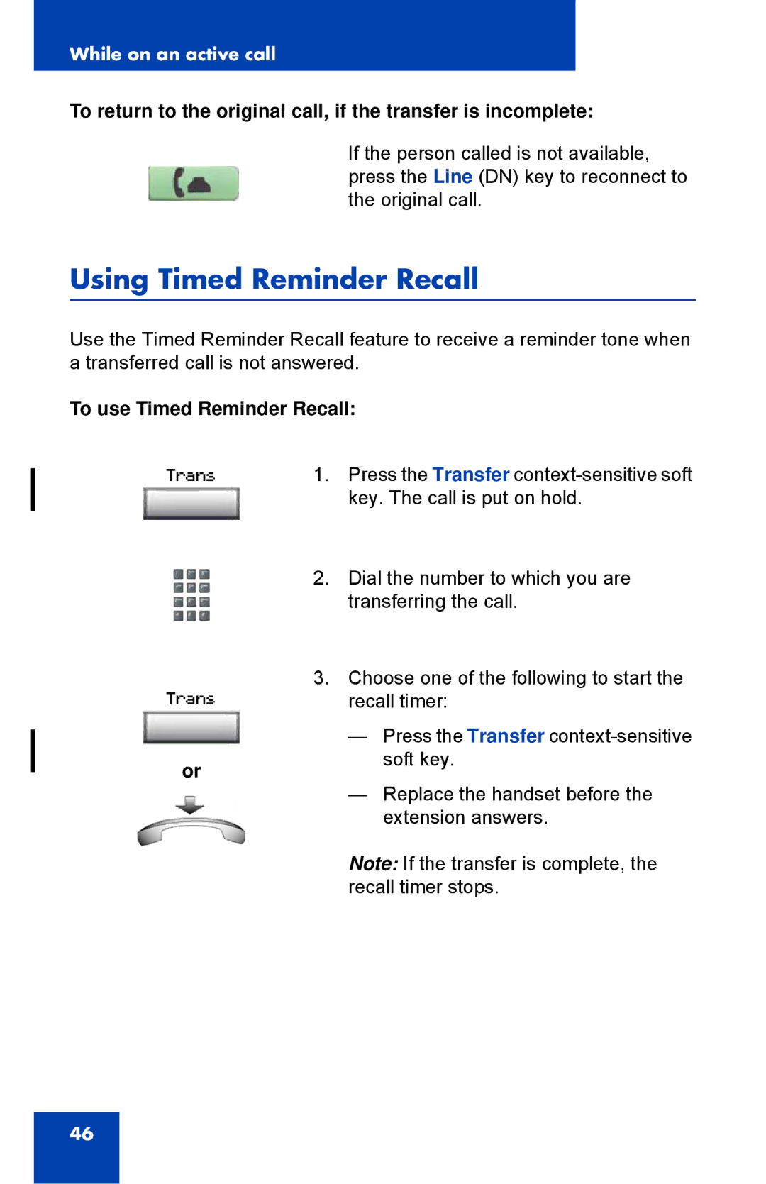 Nortel Networks 1110 manual Using Timed Reminder Recall, To use Timed Reminder Recall 