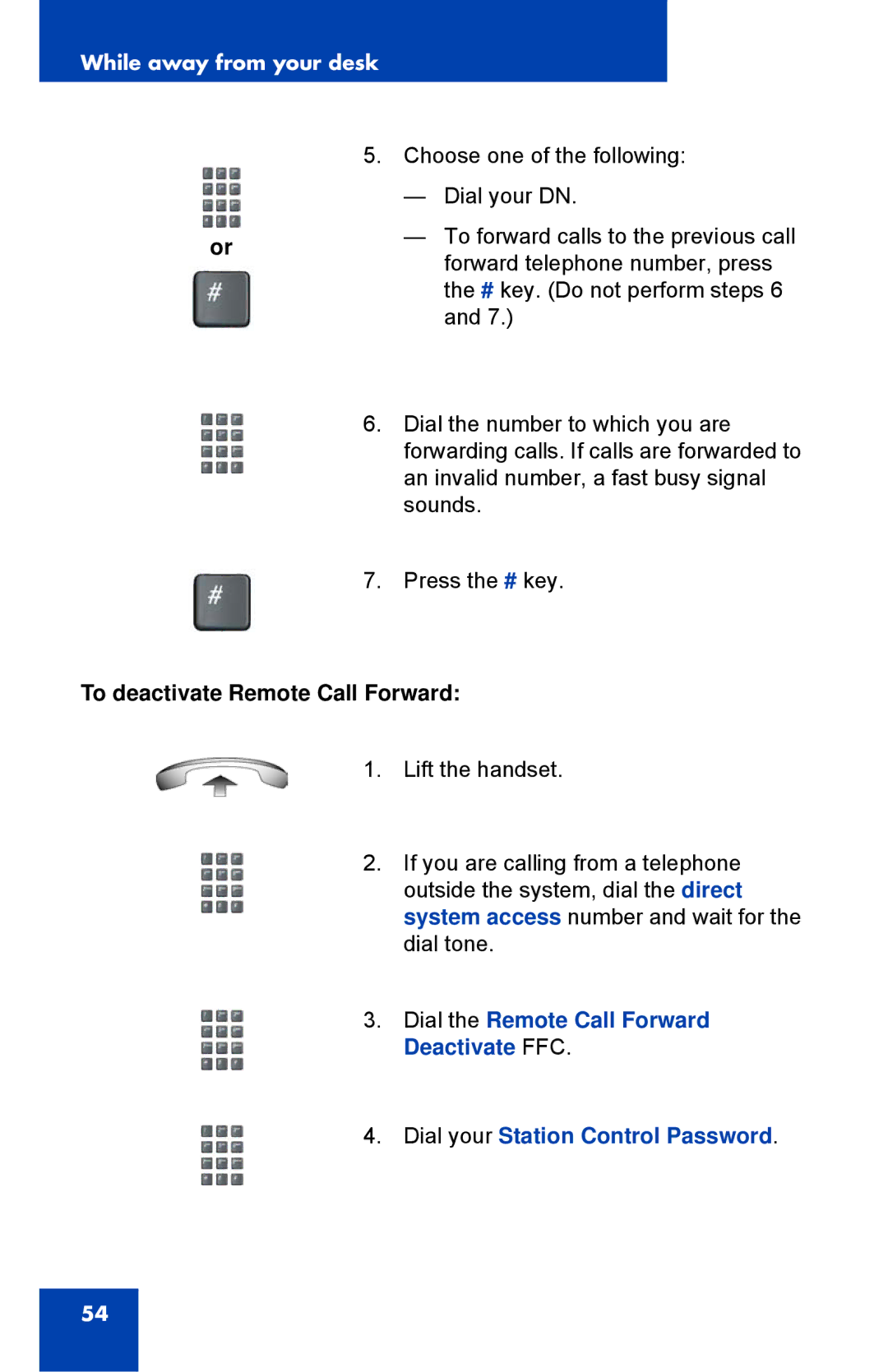 Nortel Networks 1110 manual To deactivate Remote Call Forward 