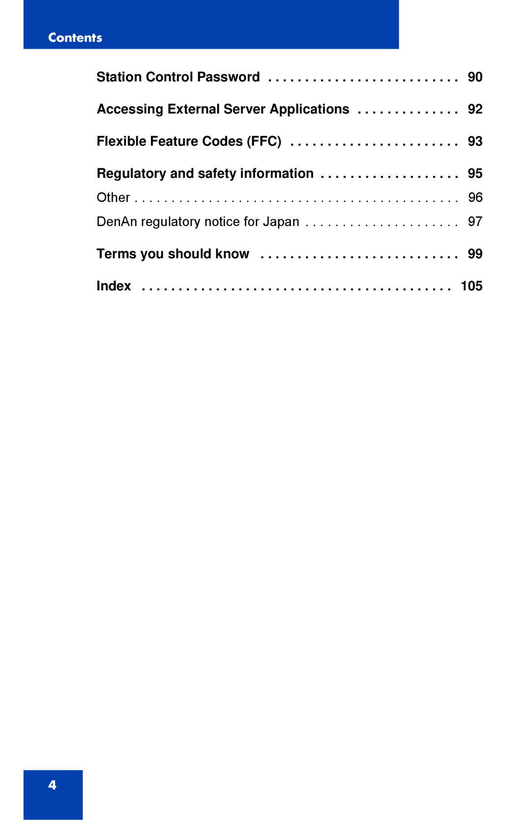 Nortel Networks 1110 manual 105 