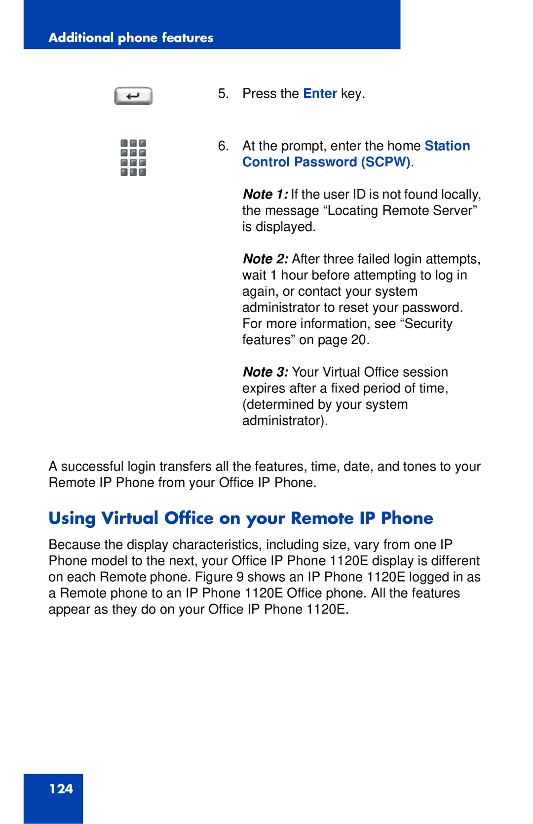 Nortel Networks 1120 manual Using Virtual Office on your Remote IP Phone 