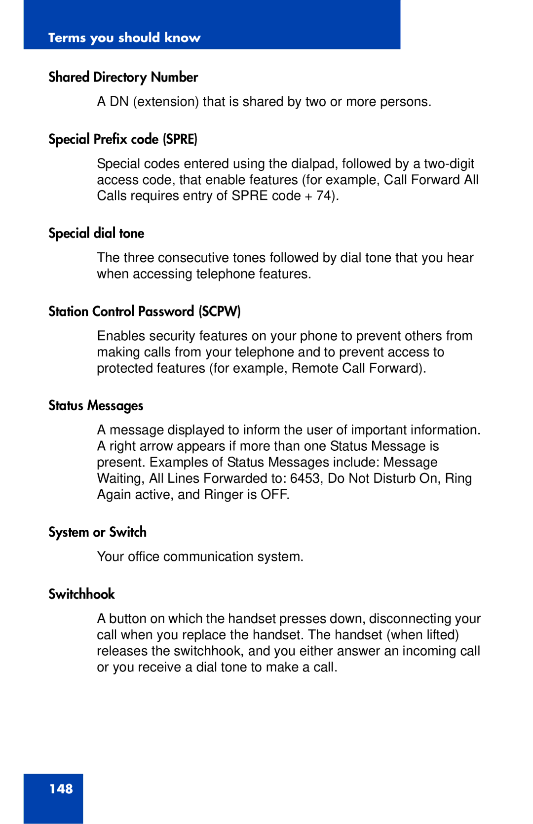 Nortel Networks 1120 manual 148 