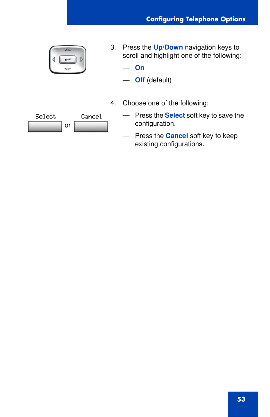 Nortel Networks 1120 manual Configuring Telephone Options 