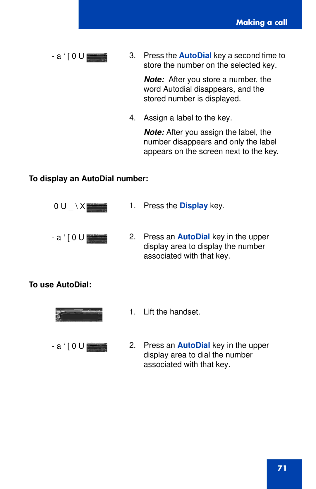 Nortel Networks 1120E manual To display an AutoDial number, To use AutoDial 