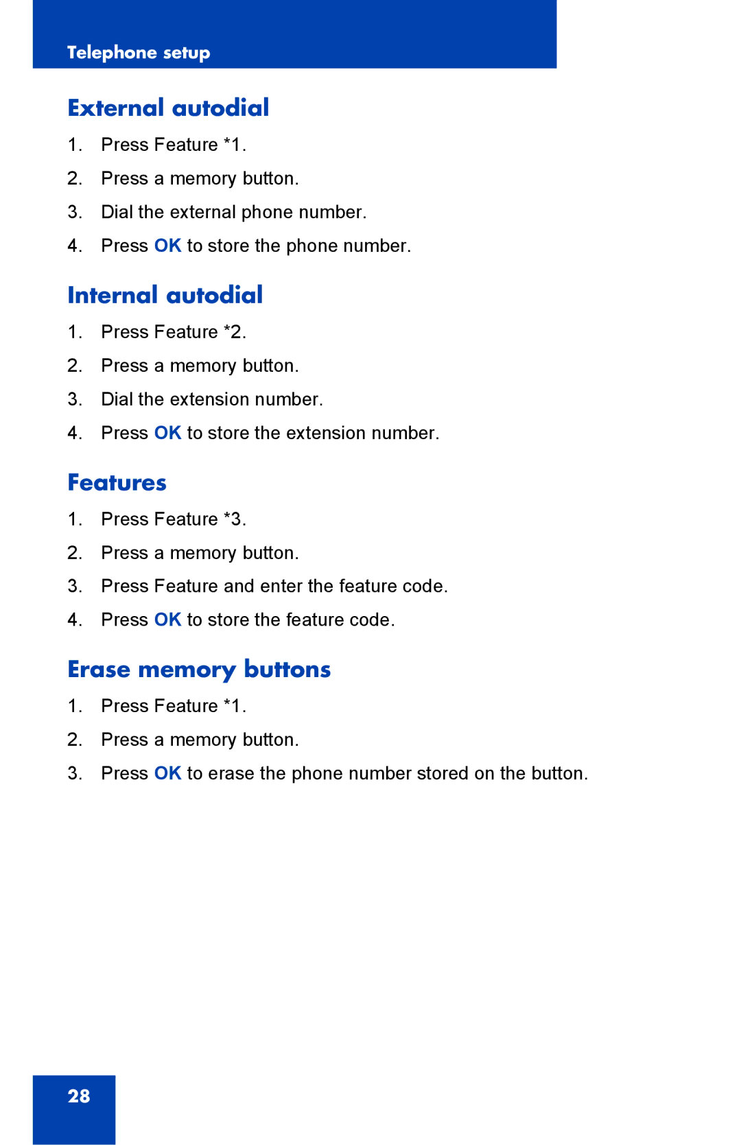 Nortel Networks 1140E manual External autodial 