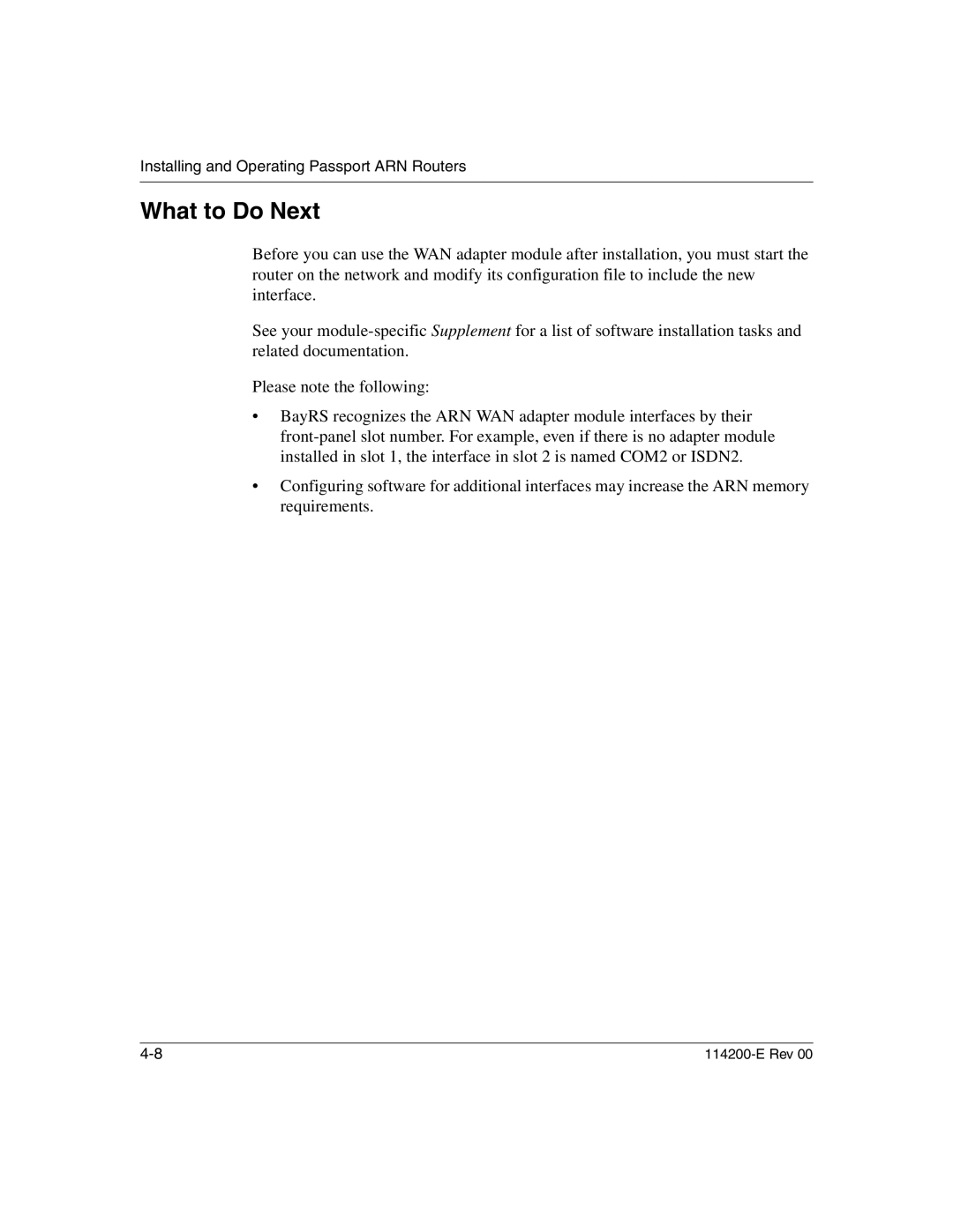 Nortel Networks 114200-E manual What to Do Next 